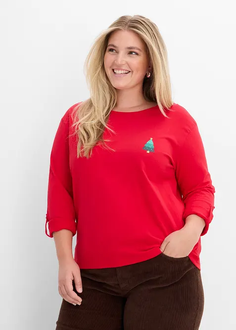 Maglia a maniche lunghe in puro cotone biologico, bonprix