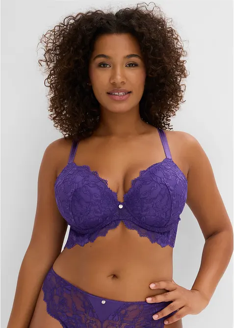 Reggiseno in morbido pizzo con coppe preformate, bonprix