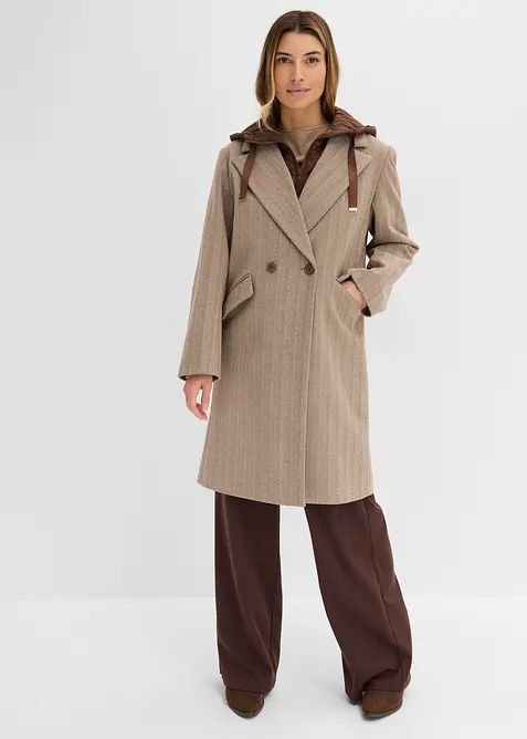 Cappotto corto con inserto trapuntato staccabile, bonprix