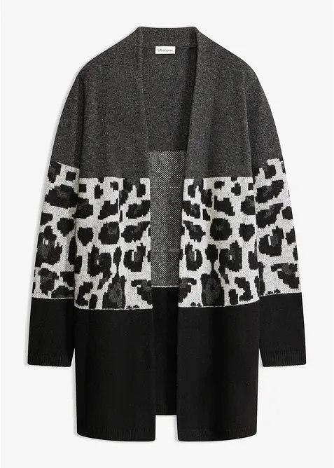 Cardigan lungo con motivo jacquard, bonprix