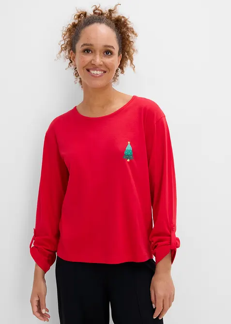 Maglia a maniche lunghe in puro cotone biologico, bonprix