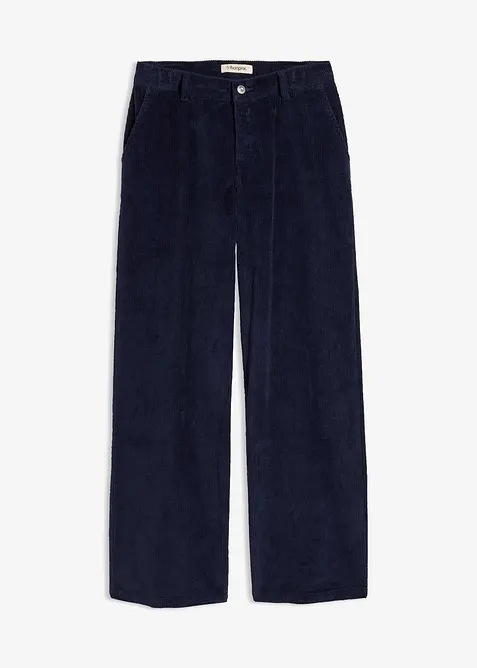 Pantaloni in velluto a coste di misto cotone elasticizzato, bonprix