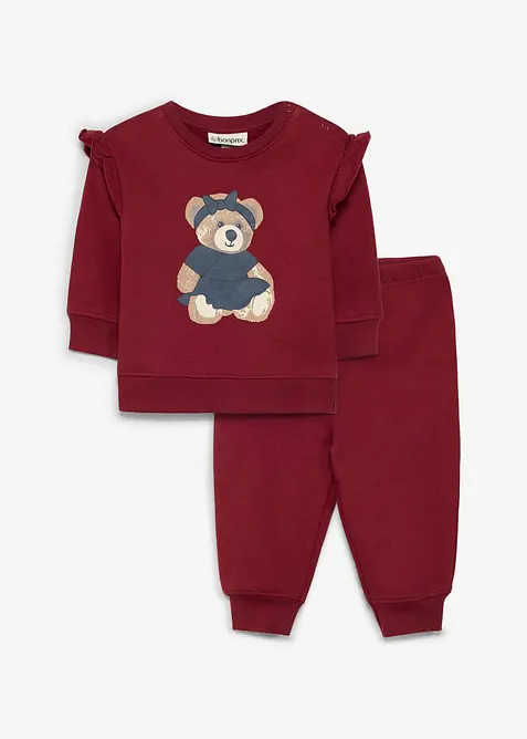 Felpa e pantaloni in puro cotone biologico (set 2 pezzi), bonprix