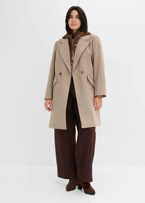 Cappotto corto con inserto trapuntato staccabile, bonprix