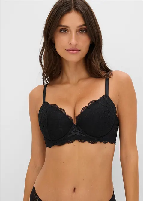 Reggiseno con coppe preformate e pizzo delicato, bonprix