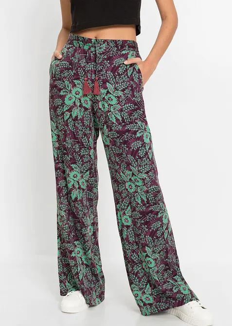 Pantaloni a palazzo in viscosa fluente, bonprix