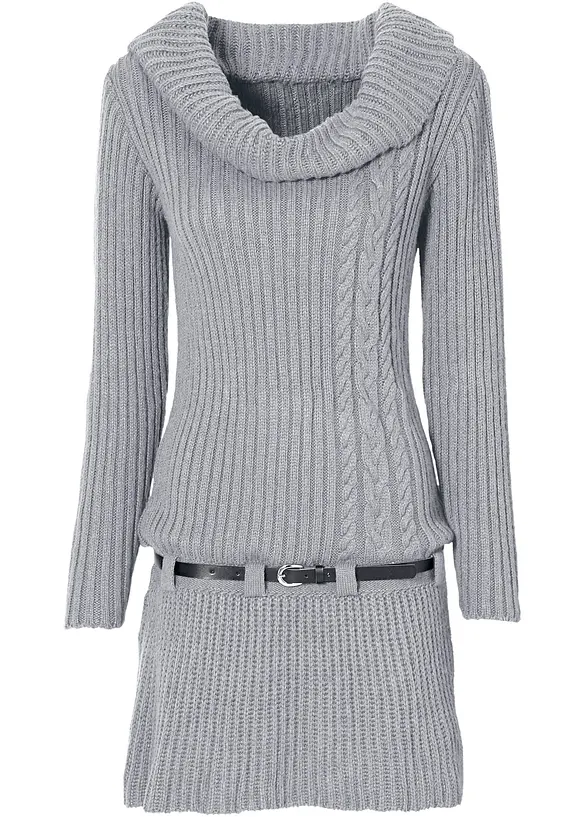 Abito in maglia con cintura, BODYFLIRT