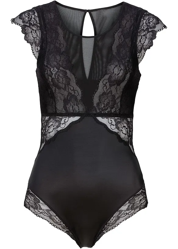 Body senza ferretto con pizzo delicato, bonprix