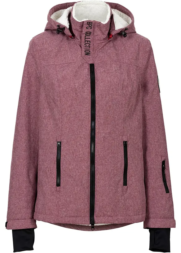 Giacca tecnica outdoor con pile teddy, impermeabile, bonprix