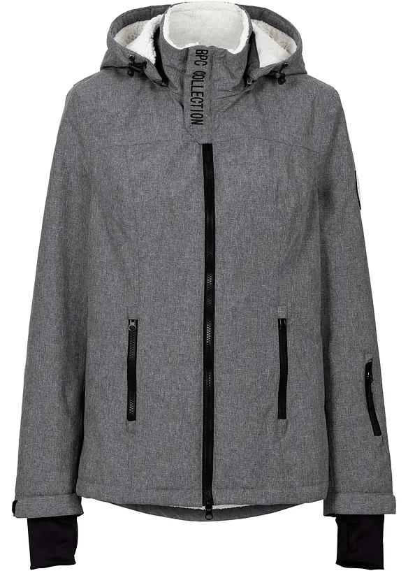 Giacca tecnica outdoor con pile teddy, impermeabile, bonprix