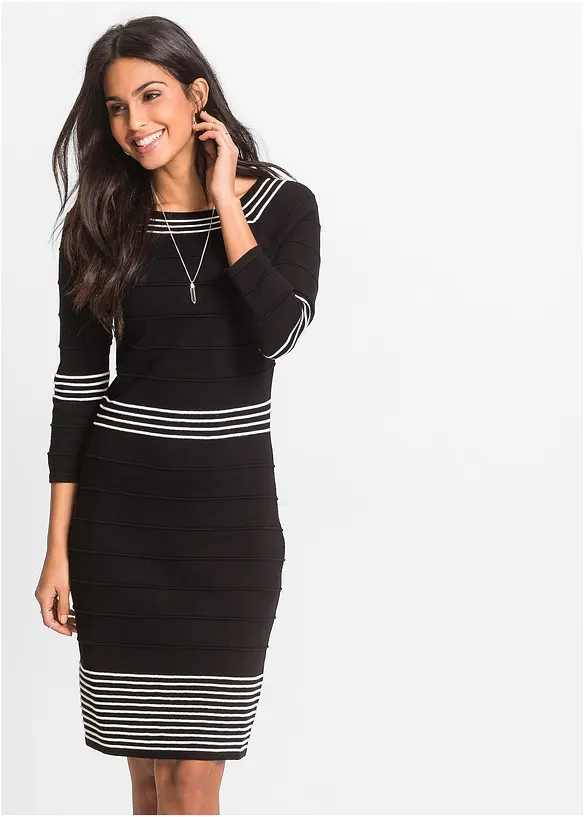 Abito in maglia fluente di misto viscosa, bonprix