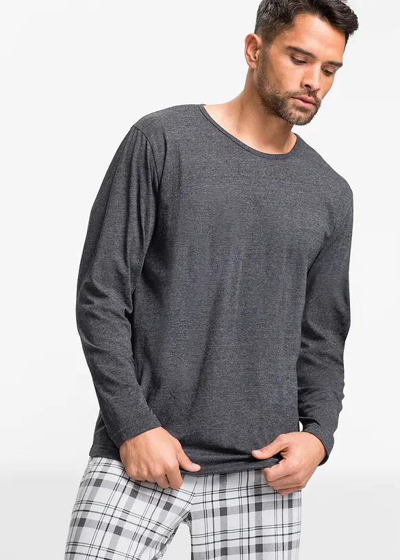 Pigiama con cotone biologico e maniche lunghe, bonprix