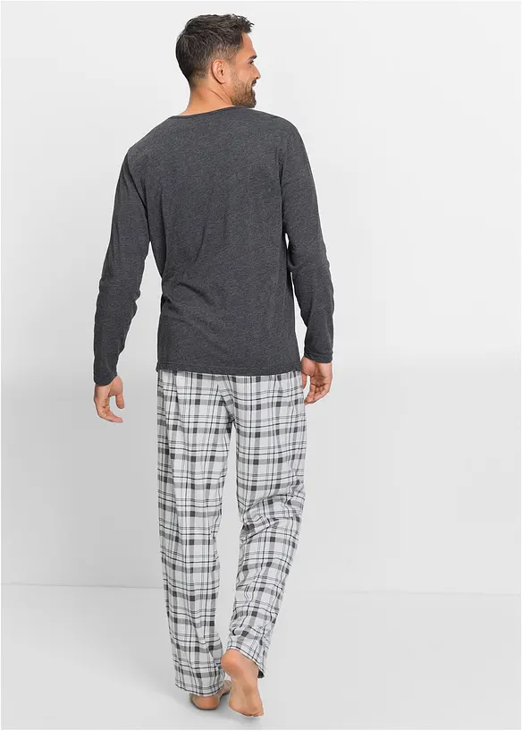 Pigiama con cotone biologico e maniche lunghe, bonprix