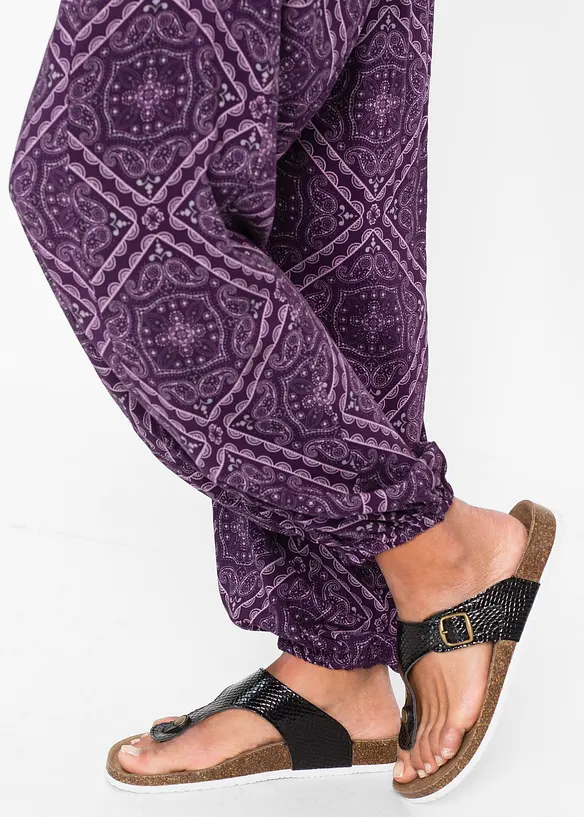 Pantaloni con elastico in vita in viscosa fluente, bonprix