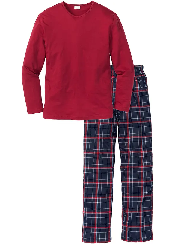 Pigiama in puro cotone biologico con maniche lunghe, bonprix
