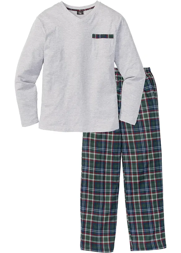 Pigiama con cotone biologico e maniche lunghe, bonprix