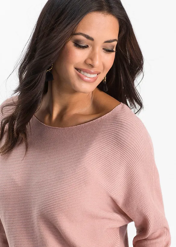 Maglione oversize a costine, bonprix