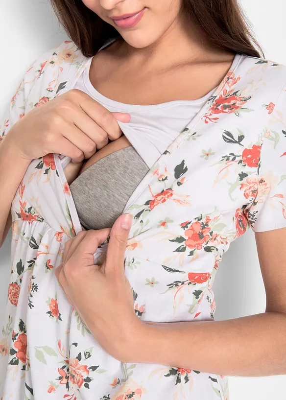 Maglia pr&eacute;maman / da allattamento 2 in 1 in cotone biologico, bonprix