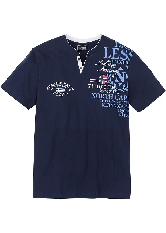 T-shirt serafino in puro cotone biologico, bonprix