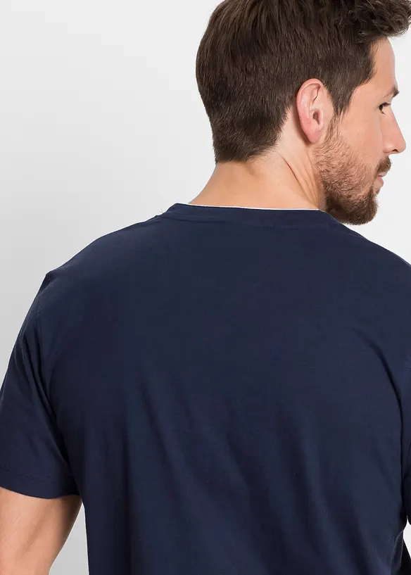 T-shirt serafino in puro cotone biologico, bonprix
