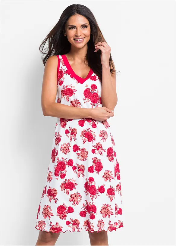 Camicia da notte corta in misto viscosa morbido, bonprix