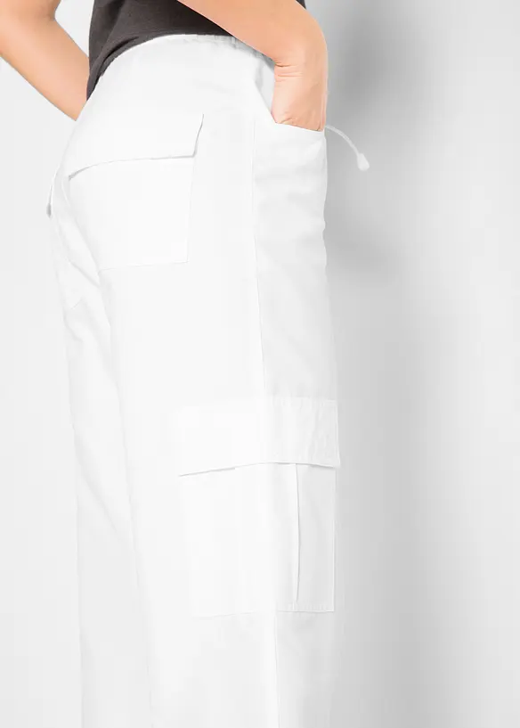 Pantaloni cropped  con cinta comoda (pacco da 2), bonprix
