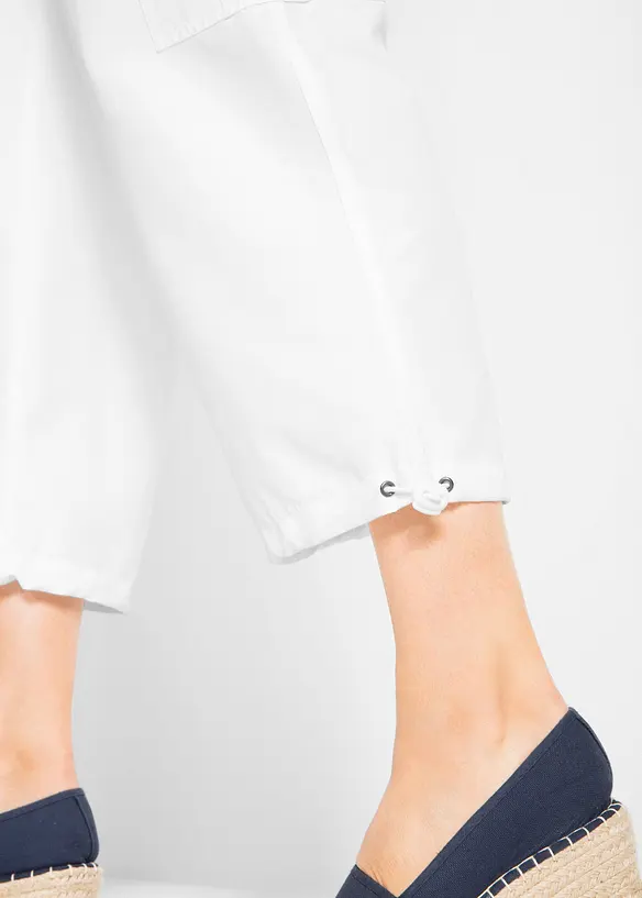 Pantaloni cropped  con cinta comoda (pacco da 2), bonprix