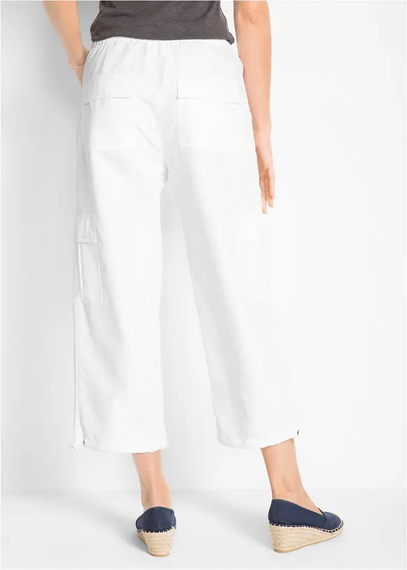 Pantaloni cropped  con cinta comoda (pacco da 2), bonprix