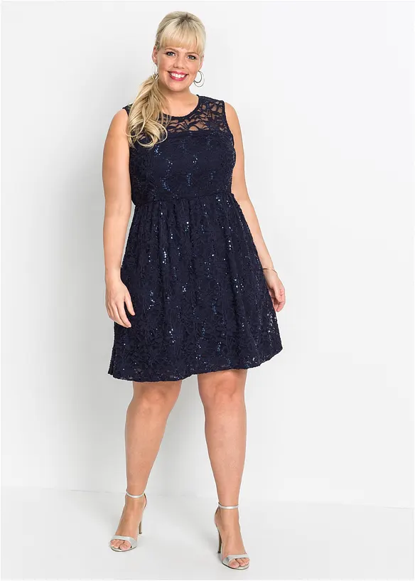 Abito in pizzo con paillettes, bonprix