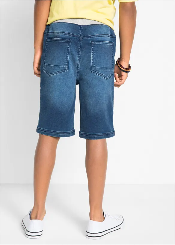 Bermuda di jeans in felpa con elastico in vita, regular fit, bonprix