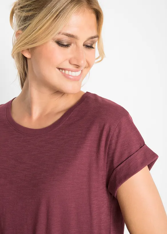 T-shirt lunga in puro cotone, bonprix