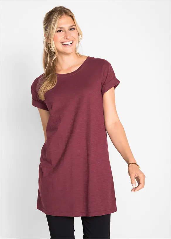 T-shirt lunga in puro cotone, bonprix