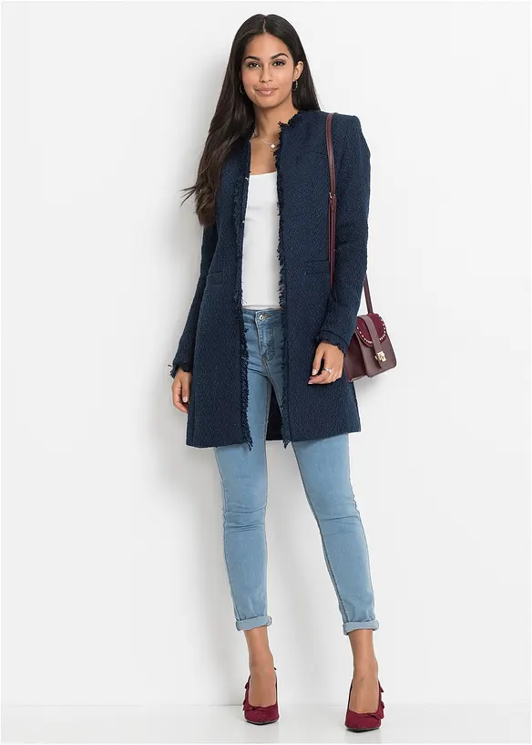 Blazer lungo in bouclé, bonprix