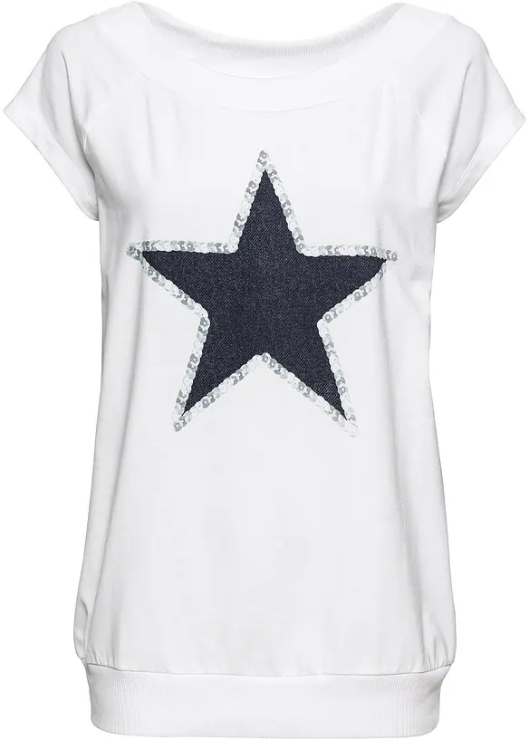 T-shirt con stella, bonprix