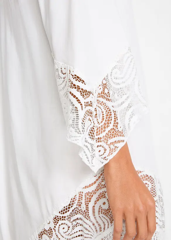 Tunica copricostume con pizzo in viscosa, bonprix
