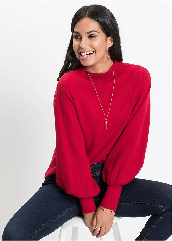 Maglione oversize in misto viscosa, bonprix