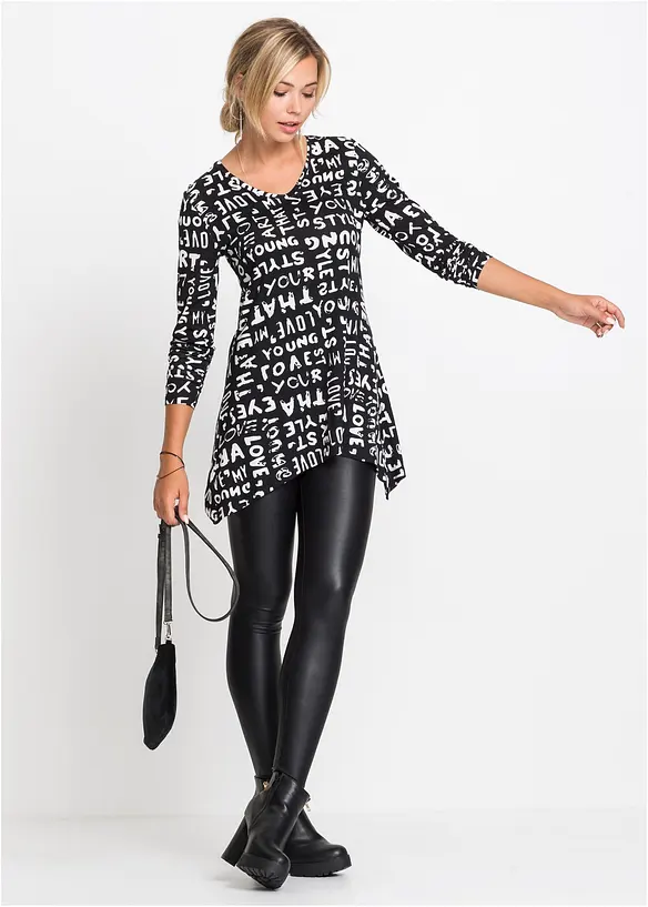 Leggings in similpelle rivestiti, bonprix