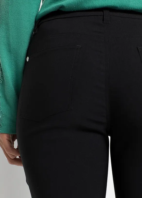 Pantaloni elasticizzati in bengalina in taglia corta, bonprix