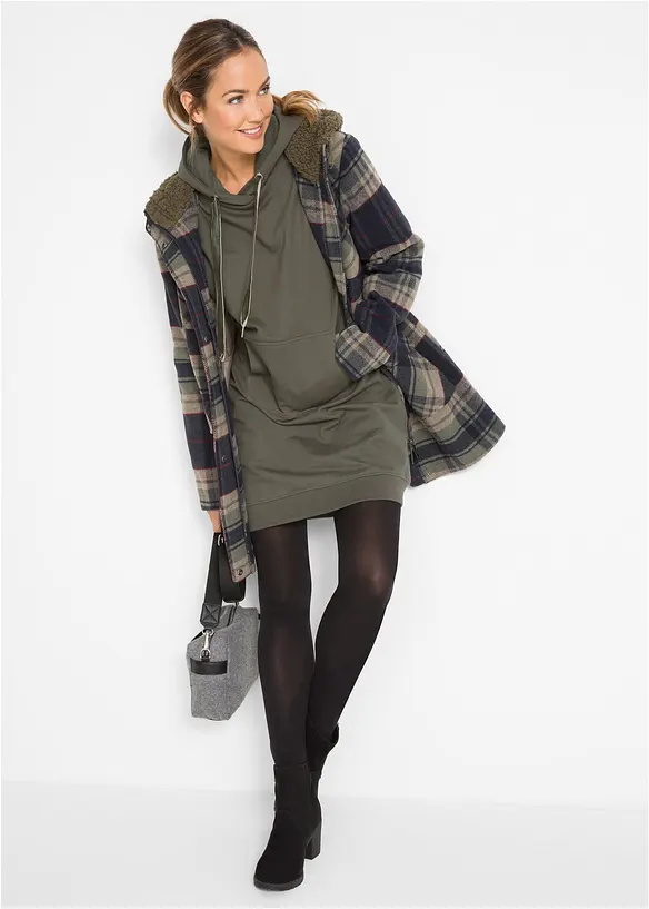 Abito in felpa di puro cotone, bonprix