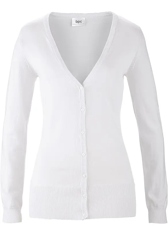 Cardigan in filato fine con bottoni, bonprix