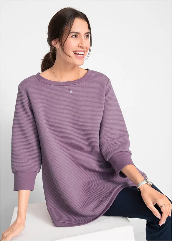 Felpa lunga con viscosa, bonprix