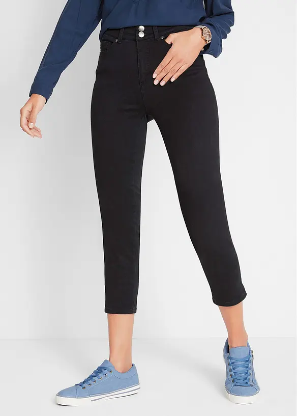 Jeans slim fit con bordo vita confortevole, vita media, bonprix