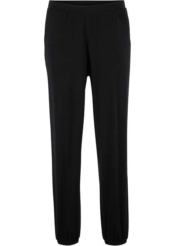 Pantaloni in jersey di viscosa fluente con tasche, bonprix