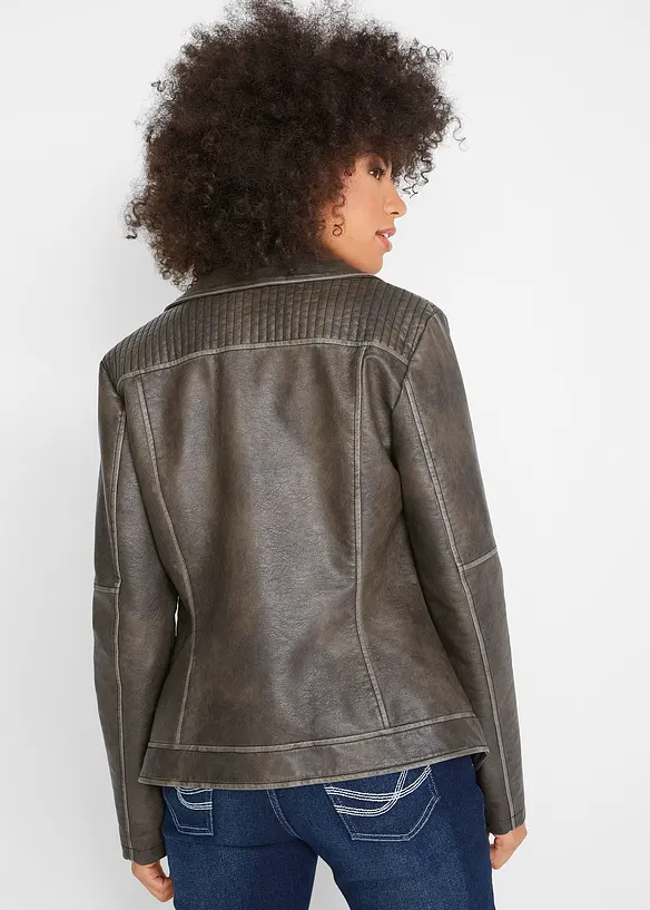 Giacca in similpelle effetto lavato, bonprix