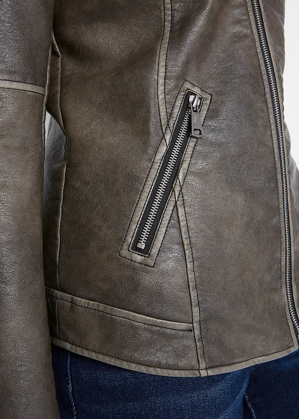 Giacca in similpelle effetto lavato, bonprix