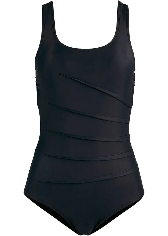 Costume intero con pieghe decorative ed effetto modellante leggero, bonprix