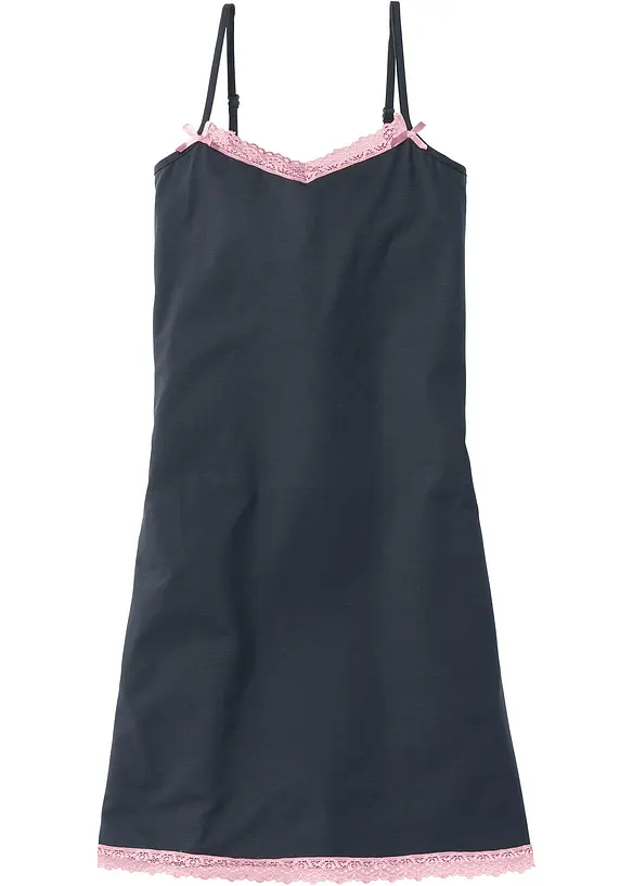 Camicia da notte corta con pizzo delicato, bonprix