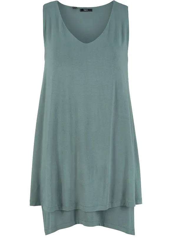 Top lungo a doppio strato in misto viscosa, bonprix