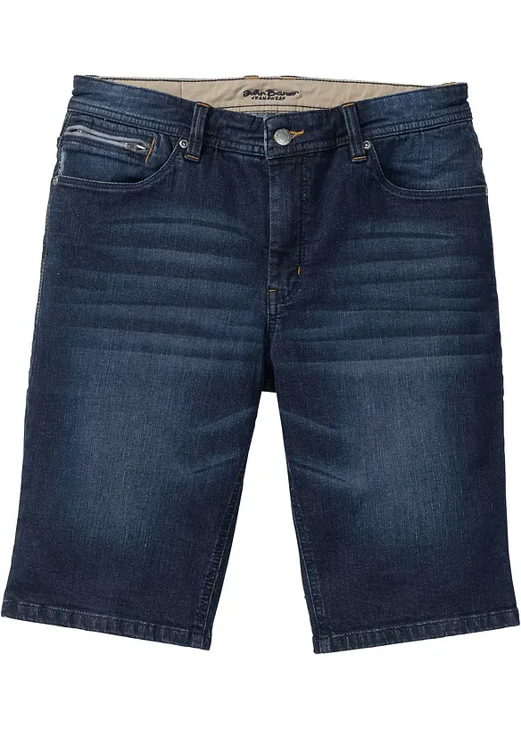Bermuda in denim elasticizzato, slim fit, bonprix