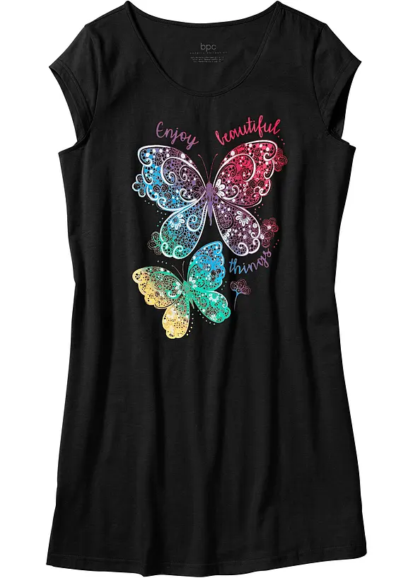 Camicia da notte corta in puro cotone biologico, bonprix